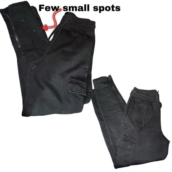 CSG Men's Jogger Pants Sweatpants Zip Hem Elastic Waist  Casual Black Small NWT - Picture 1 of 3